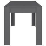 NNEVL Dining Table Grey 140x74.5x76 cm Chipboard