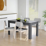 NNEVL Dining Table Grey 140x74.5x76 cm Chipboard
