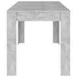 NNEVL Dining Table Concrete Grey 140x74.5x76 cm Chipboard