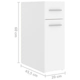 NNEVL Apothecary Cabinet White 20x45.5x60 cm Chipboard