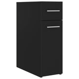 NNEVL Apothecary Cabinet Black 20x45.5x60 cm Chipboard