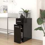 NNEVL Apothecary Cabinet Black 20x45.5x60 cm Chipboard
