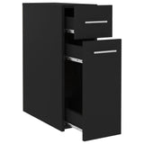 NNEVL Apothecary Cabinet Black 20x45.5x60 cm Chipboard