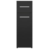 NNEVL Apothecary Cabinet Black 20x45.5x60 cm Chipboard