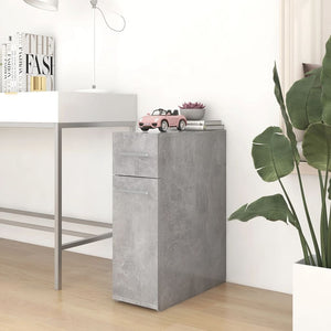 NNEVL Apothecary Cabinet Concrete Grey 20x45.5x60 cm Chipboard