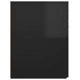 NNEVL Apothecary Cabinet High Gloss Black 20x45.5x60 cm Chipboard