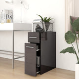 NNEVL Apothecary Cabinet High Gloss Grey 20x45.5x60 cm Chipboard