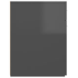 NNEVL Apothecary Cabinet High Gloss Grey 20x45.5x60 cm Chipboard