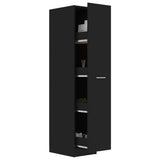 NNEVL Apothecary Cabinet Black 30x42.5x150 cm Chipboard