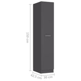 NNEVL Apothecary Cabinet Grey 30x42.5x150 cm Chipboard