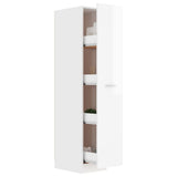 NNEVL Apothecary Cabinet High Gloss White 30x42.5x150 cm Engineered Wood