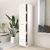 NNEVL Apothecary Cabinet High Gloss White 30x42.5x150 cm Engineered Wood