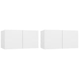 NNEVL Hanging TV Cabinets 2 pcs White 60x30x30 cm
