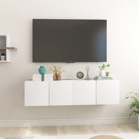 NNEVL Hanging TV Cabinets 2 pcs White 60x30x30 cm