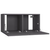 NNEVL Hanging TV Cabinets 3 pcs Grey 60x30x30 cm