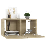 NNEVL Hanging TV Cabinets 2 pcs Sonoma Oak 60x30x30 cm