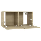 NNEVL Hanging TV Cabinets 2 pcs Sonoma Oak 60x30x30 cm
