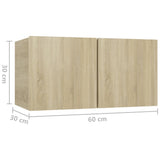 NNEVL Hanging TV Cabinets 2 pcs Sonoma Oak 60x30x30 cm