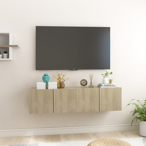 NNEVL Hanging TV Cabinets 2 pcs Sonoma Oak 60x30x30 cm