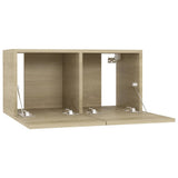 NNEVL Hanging TV Cabinets 3 pcs Sonoma Oak 60x30x30 cm