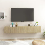 NNEVL Hanging TV Cabinets 3 pcs Sonoma Oak 60x30x30 cm