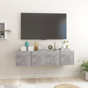 NNEVL Hanging TV Cabinets 2 pcs Concrete Grey 60x30x30 cm