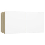 NNEVL Hanging TV Cabinet White and Sonoma Oak 60x30x30 cm