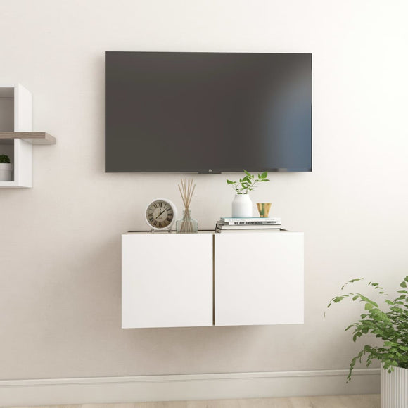 NNEVL Hanging TV Cabinet White and Sonoma Oak 60x30x30 cm