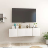 NNEVL Hanging TV Cabinets 2 pcs White and Sonoma Oak 60x30x30 cm