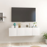 NNEVL Hanging TV Cabinets 2 pcs High Gloss White 60x30x30 cm