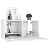 NNEVL Hanging TV Cabinets 3 pcs High Gloss White 60x30x30 cm