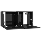 NNEVL Hanging TV Cabinet High Gloss Black 60x30x30 cm