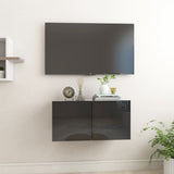 NNEVL Hanging TV Cabinet High Gloss Black 60x30x30 cm