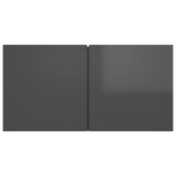 NNEVL Hanging TV Cabinet High Gloss Grey 60x30x30 cm