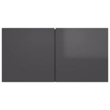 NNEVL Hanging TV Cabinets 3 pcs High Gloss Grey 60x30x30 cm