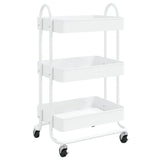 NNEVL 3-Tier Trolley White 43x34x79 cm Steel