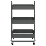 NNEVL 3-Tier Trolley Anthracite 43x34x79 cm Steel