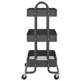 NNEVL 3-Tier Trolley Anthracite 43x34x79 cm Steel