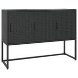 NNEVL Sideboard Black 105x35x75 cm Steel