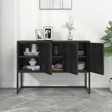 NNEVL Sideboard Black 105x35x75 cm Steel