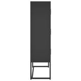 NNEVL Highboard Black 80x35x135 cm Steel