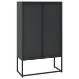 NNEVL Highboard Black 80x35x135 cm Steel