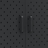 NNEVL Highboard Black 80x35x135 cm Steel