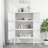 NNEVL Highboard White 80x35x135 cm Steel