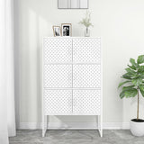 NNEVL Highboard White 80x35x135 cm Steel