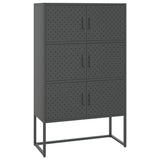 NNEVL Highboard Anthracite 80x35x135 cm Steel