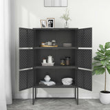 NNEVL Highboard Anthracite 80x35x135 cm Steel