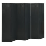 NNEVL 6-Panel Room Divider Black 240x180 cm Steel