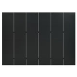 NNEVL 6-Panel Room Divider Black 240x180 cm Steel