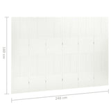 NNEVL 6-Panel Room Divider White 240x180 cm Steel